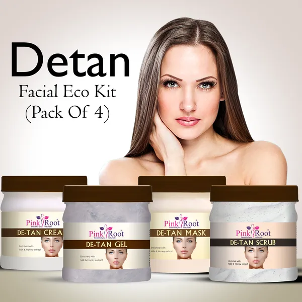Pink_Root_De_Tan_Eco_Facial_Kit_500gm_Pack_Of_4_Skin_Brightening_Ubtan_For_Glowing_Skin_Tan_Removal_Whitening_Depigmentation_Oil_Control_Acne_Fairness