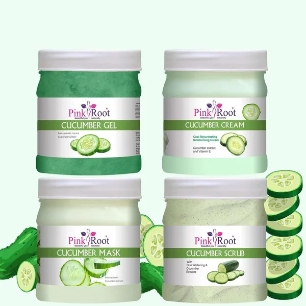 Pink_Root_Cucumber_Eco_Facial_Kit_500gm_Pack_Of_4_Anti_Acne_Pimples_Control_Tan_Removal_Dead_Skin_Removal_Nourishing_Moisturising_Skin