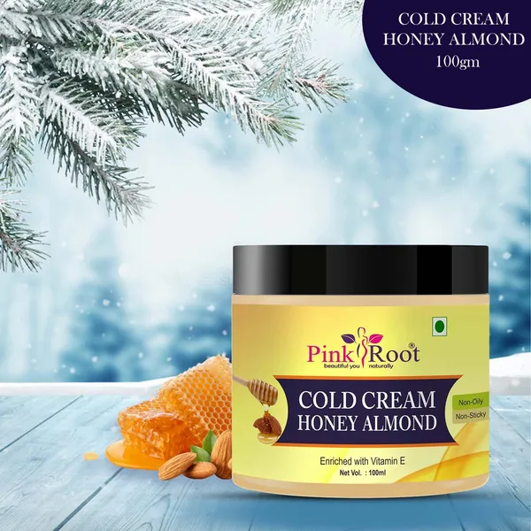 Pink_Root_Honey_Almond_Cold_Cream_100ml_Nourishes_Hydrates_Skin_Deeply_Moisturises_Skin
