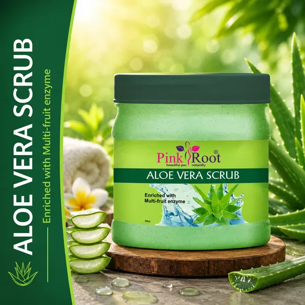 Pink_Root_Aloe_Vera_Scrub_Enriched_With_Multi_Fruit_Enzyme_Scrub_500_Ml_For_Acne_Scars_Glowing_Radiant_Skin_Treatment_Herbal_And_Ayurvedic