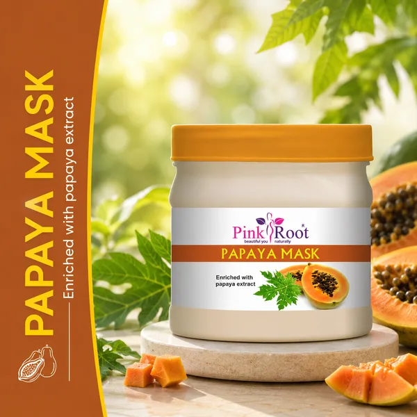 Pink_Root_Papaya_Mask_Enriched_With_Papaya_Extract_500gm_For_Skin_Brightening_Skin_Hydration_Deep_Cleansing_Skin_Brightening_Moisturization_Nourishment