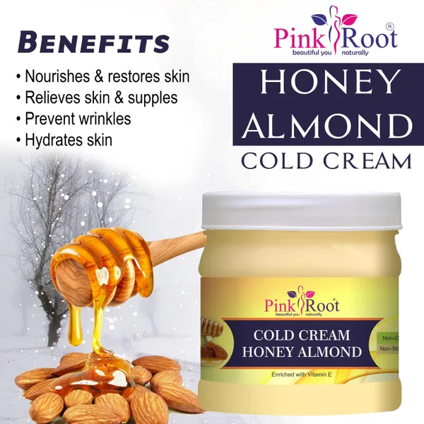 Pink_Root_Cold_Cream_With_Honey_Almond_500ml_Nourishes_Hydrates_Skin_Deeply_Moisturises_Skin