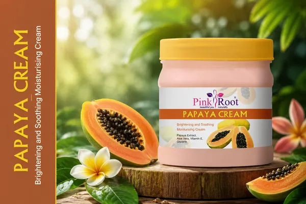 Pink_Root_Papaya_Cream_500ml_With_Papaya_Extract_Vitamin_E_Oil_For_De_Pigmentation_Acne_Removal_Skin_Whitening