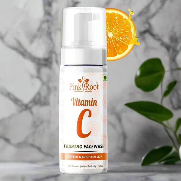 Pink_Root_Vitamin_C_Foaming_Face_Wash_150ml_For_Oil_Control_Hydration_Brightening_Pore_Cleansing_Detan_Pigmentation_Blemishes_Acne