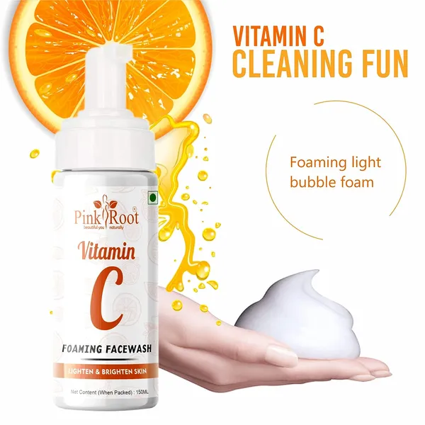 Pink_Root_Vitamin_C_Foaming_Face_Wash_150ml_For_Oil_Control_Hydration_Brightening_Pore_Cleansing_Detan_Pigmentation_Blemishes_Acne