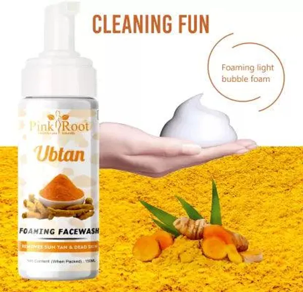 Pink_Root_Ubtan_Foaming_Face_Wash_150ml_Removes_Instant_Tan_Brightens_Skin