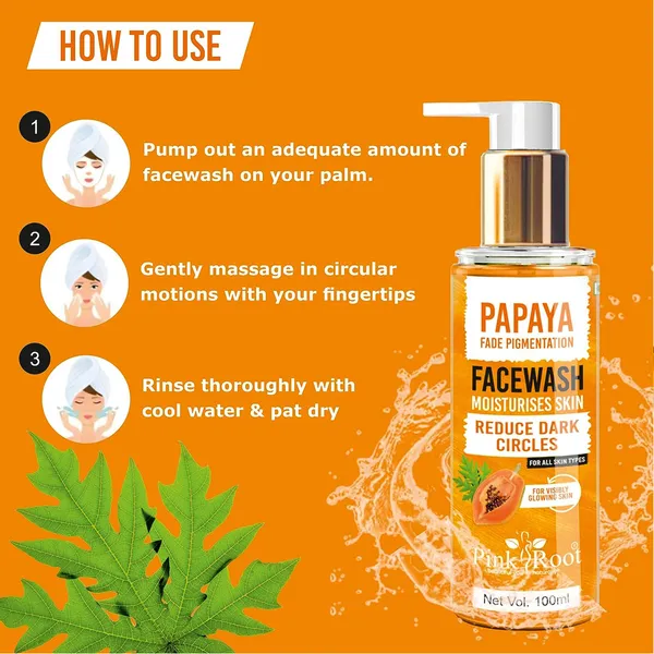 Pink_Root_Papaya_Tan_Removal_Face_Wash_100ml_Face_Wash_With_Vitamin_C_Papaya_And_Lemon_For_Dark_Spot_Reduction_And_Clear_Skin_Face_Wash