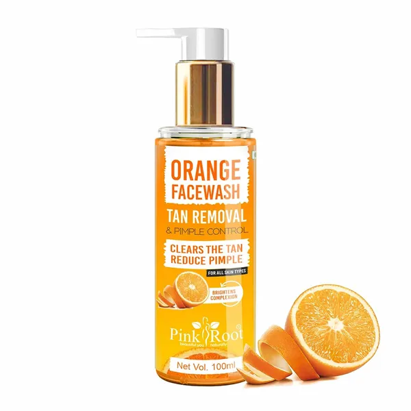Pink_Root_Orange_Face_Wash_100_Ml_Anti_Tan_Skin_Lightening_Orange_Oil_Pore_Cleansing_Face_Wash