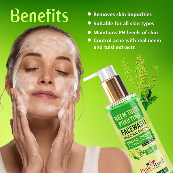 Pink_Root_Neem_Tulsi_Skin_Purifying_Face_Wash_100ml_For_Anti_Acne_Pimple_Control_Oil_Control