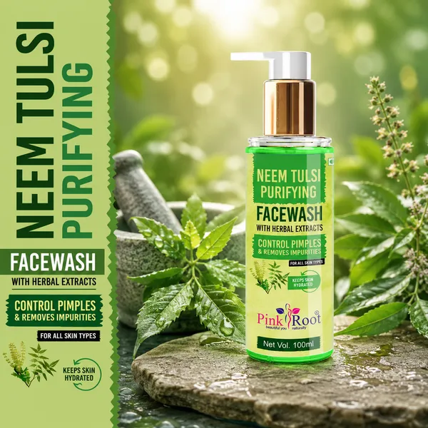 Pink_Root_Neem_Tulsi_Skin_Purifying_Face_Wash_100ml_For_Anti_Acne_Pimple_Control_Oil_Control