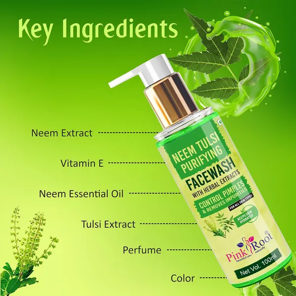 Pink_Root_Neem_Tulsi_Skin_Purifying_Face_Wash_100ml_For_Anti_Acne_Pimple_Control_Oil_Control