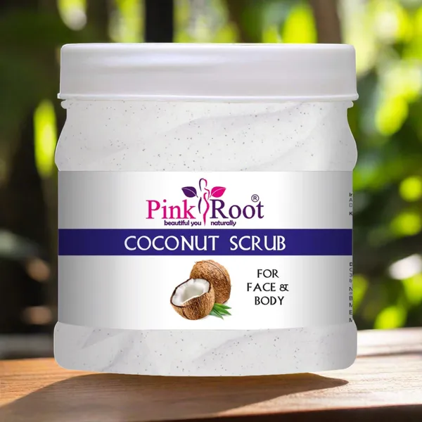 Pink_Root_Coconut_Scrub_For_Soft_Clean_Healthy_Skin_Advanced_Hydration_Anti_Aging_Reduce_Blemishes_500ml