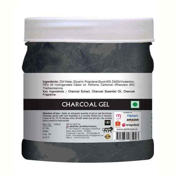 Pink_Root_Charcoal_Skin_Purifying_Gel_500ml_For_Oil_Control_Tan_Removal