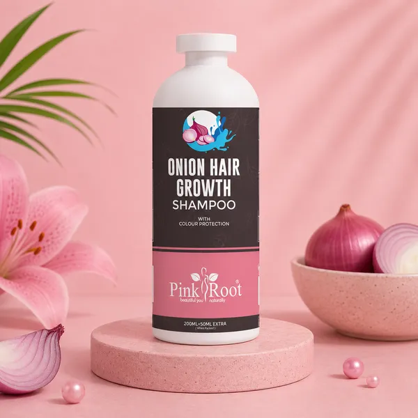 Pink_Root_Onion_Shampoo_250_Ml_Nourishment_Moisturization_Damage_Repair_Scalp_Cleansing_Anti_Hair_Fall_Anti_Dandruff_Straightening_Smoothening