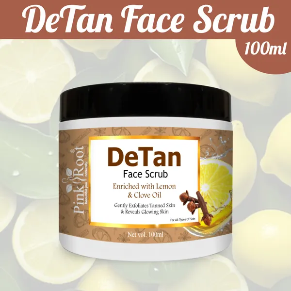 Pink_Root_Detan_Face_Scrub_100ml_Enriched_With_Lemon_Extract_Clove_Oil_Helps_In_Tan_Removal_Blackheads_And_Gives_Smooth_Clean_Dirt_Free_Skin