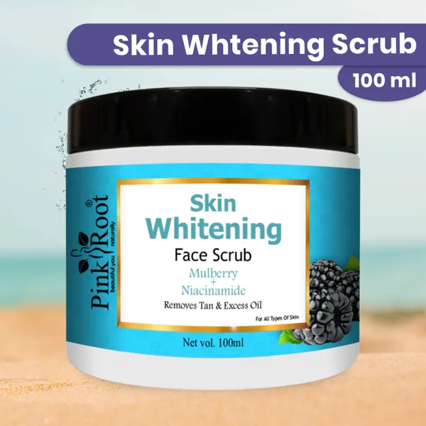 Pink_Root_Skin_Whitening_Scrub_100g_Niacinamide_Tan_Removal_Skin_Lightening_Brightening