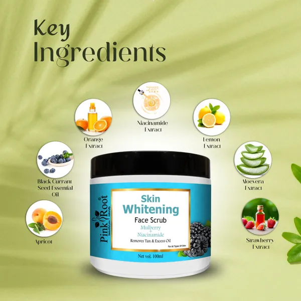 Pink_Root_Skin_Whitening_Scrub_100g_Niacinamide_Tan_Removal_Skin_Lightening_Brightening