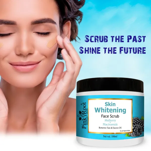 Pink_Root_Skin_Whitening_Scrub_100g_Niacinamide_Tan_Removal_Skin_Lightening_Brightening