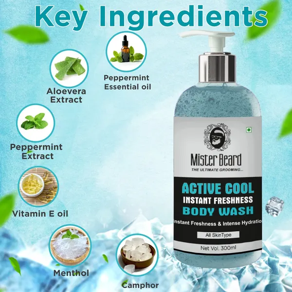 Active_Cool_Instant_Freshness_Body_Wash_Mister_Beard_300ml_Refreshing_Menthol_Cooling_Instant_Icy_Cool_Freshness_Body_Wash_Shower_Gel_For_Summer_Heat_For_Skin_Dryness