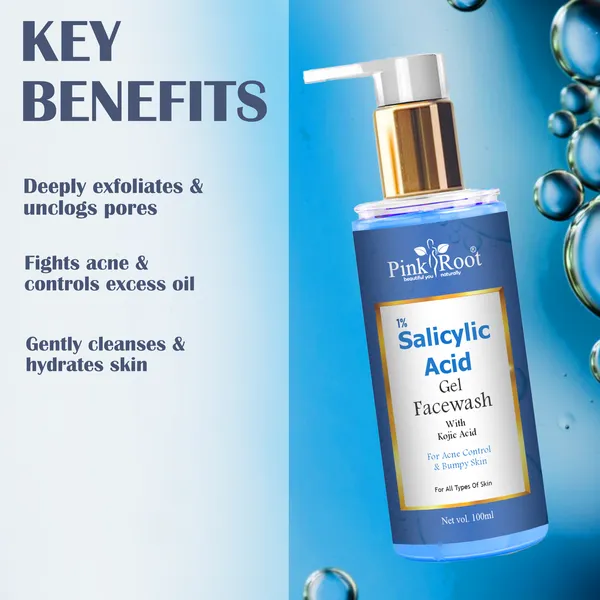 1_Salicylic_Acid_Face_Wash_With_Kojic_Acid_100_Ml_Pink_Root_Reduces_Dark_Spots_Pigmentation_Blemishes_Cleanses_Brightens_Skin_Non_Drying_Formula