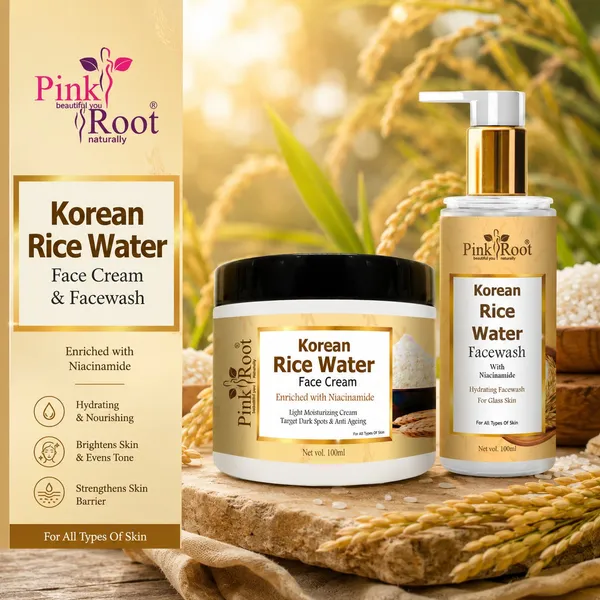 Pink_Root_Rice_Face_Cream_With_Rice_Face_Wash_Combo_Set_Pack_Of_2