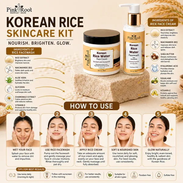 Pink_Root_Rice_Face_Cream_With_Rice_Face_Wash_Combo_Set_Pack_Of_2