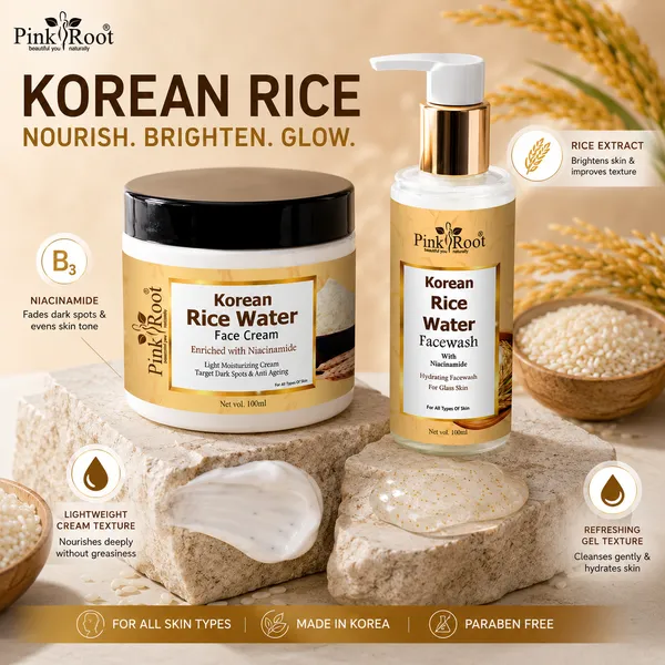 Pink_Root_Rice_Face_Cream_With_Rice_Face_Wash_Combo_Set_Pack_Of_2