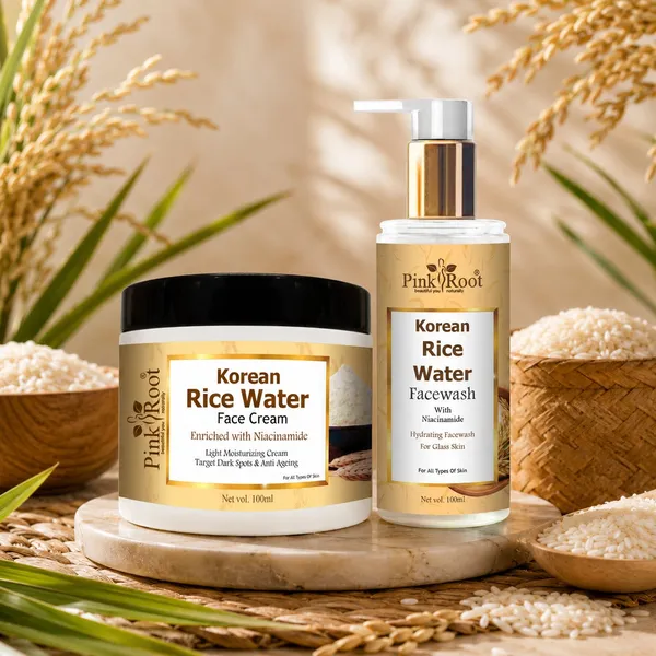Pink_Root_Rice_Face_Cream_With_Rice_Face_Wash_Combo_Set_Pack_Of_2