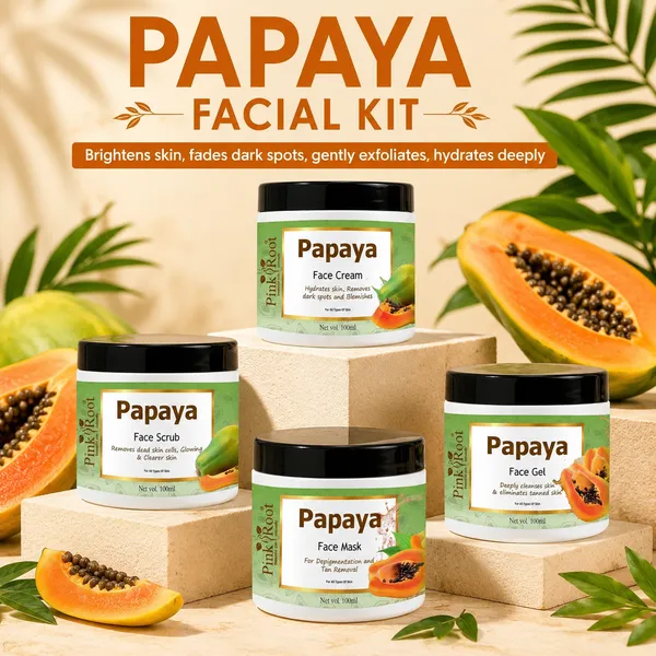 Pink_Root_Papaya_Facial_Kit_For_Pigmentation_400ml_Pack_Of_4