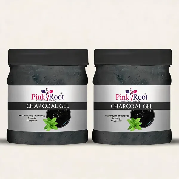 Pink_Root_Charcoal_Skin_Purifying_Gel_500Ml_For_Oil_Control_Tan_Removal_-_Pack_Of_2