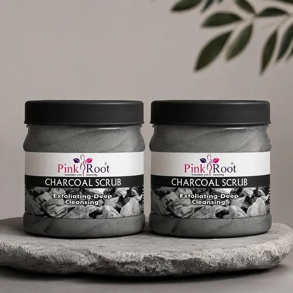 Pink_Root_Charcoal_Scrub_Exfoliating_Deep_Cleansing_Face_Body_Scrub_For_Oily_Skin_Normal_Skin_With_Charcoal_Walnut_For_De_Tan_500Ml_-_Pack_Of_2