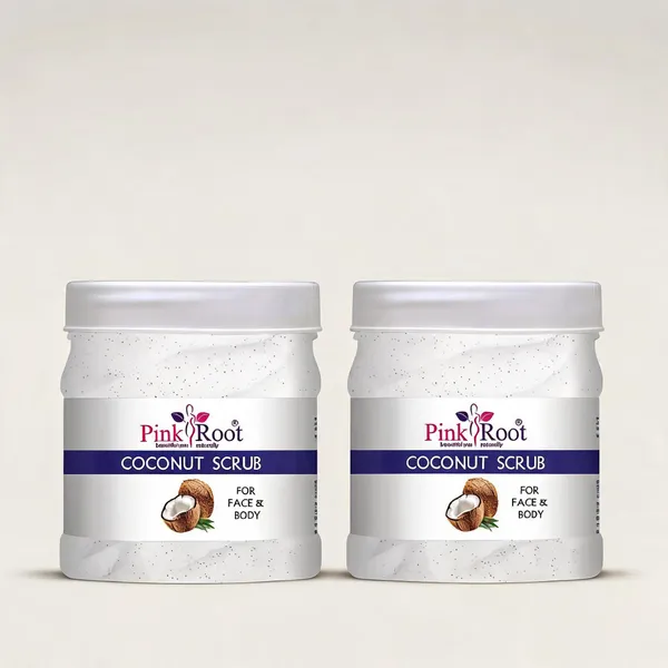 Pink_Root_Coconut_Scrub_For_Soft_Clean_Healthy_Skin_Advanced_Hydration_Anti_Aging_Reduce_Blemishes_500Ml_-_Pack_Of_2