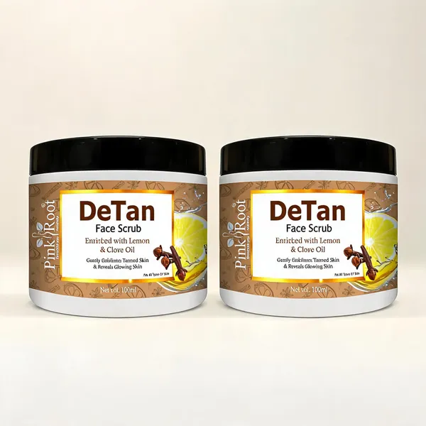 Pink_Root_Detan_Face_Scrub_100Ml_Enriched_With_Lemon_Extract_Clove_Oil_Helps_In_Tan_Removal_Blackheads_And_Gives_Smooth_Clean_Dirt_Free_Skin_-_Pack_Of_2