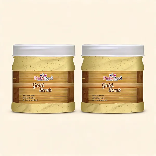 Pink_Root_Gold_Scrub_Enriched_With_Orange_Peel_Gold_Dust_500_Ml_Removes_Blackhead_Anti_Ageing_Anti_Pimple_Gold_Radiance_Skin_-_Pack_Of_2