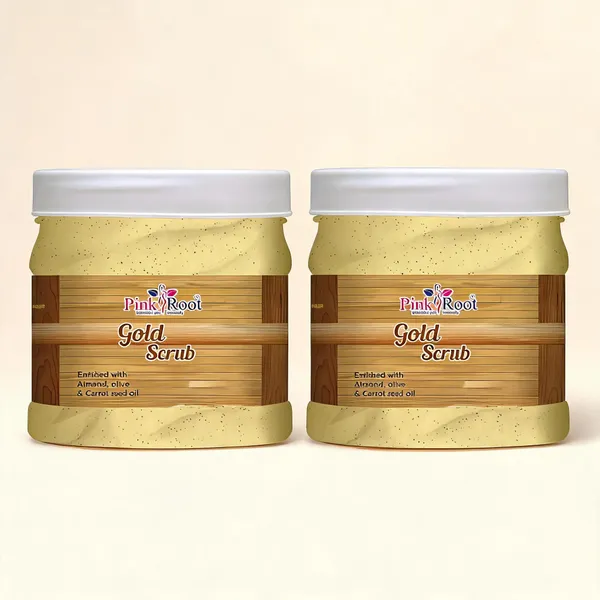 Pink_Root_Gold_Scrub_Enriched_With_Orange_Peel_Gold_Dust_500_Ml_Removes_Blackhead_Anti_Ageing_Anti_Pimple_Gold_Radiance_Skin_-_Pack_Of_2