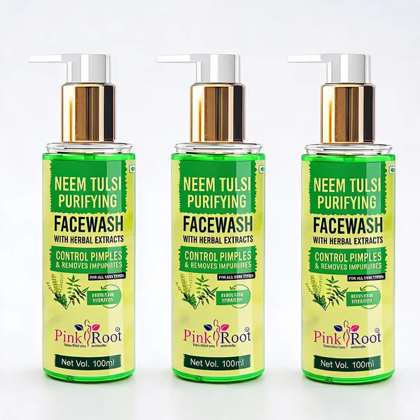 Pink_Root_Neem_Tulsi_Skin_Purifying_Face_Wash_100Ml_For_Anti_Acne_Pimple_Control_Oil_Control_-_Pack_Of_3