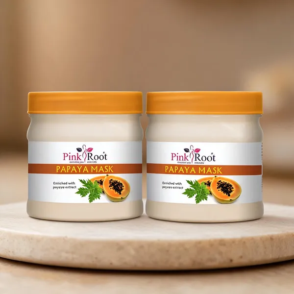 Pink_Root_Papaya_Mask_Enriched_With_Papaya_Extract_500Gm_For_Skin_Brightening_Skin_Hydration_Deep_Cleansing_Skin_Brightening_Moisturization_Nourishment_-_Pack_Of_2