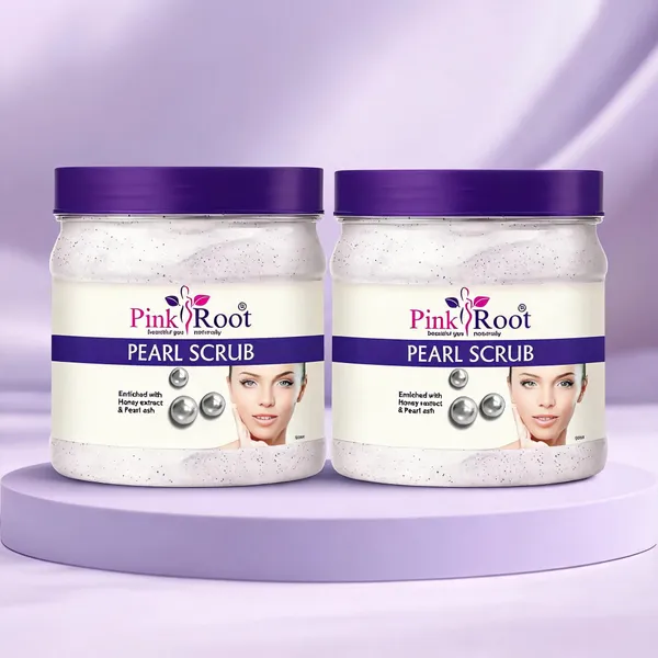 Pink_Root_Pearl_Scrub_Enriched_With_Honey_Extract_500_Ml_For_Skin_Whitening_Brightening_-_Pack_Of_2