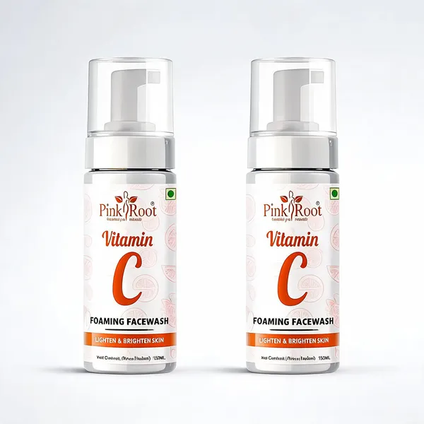 Pink_Root_Vitamin_C_Foaming_Face_Wash_150Ml_For_Oil_Control_Hydration_Brightening_Pore_Cleansing_Detan_Pigmentation_Blemishes_Acne_-_Pack_Of_2
