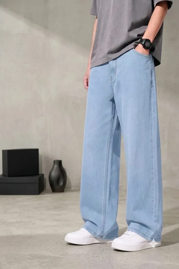 Light_Blue_Denim_Wide_Leg_Jeans_For_Men