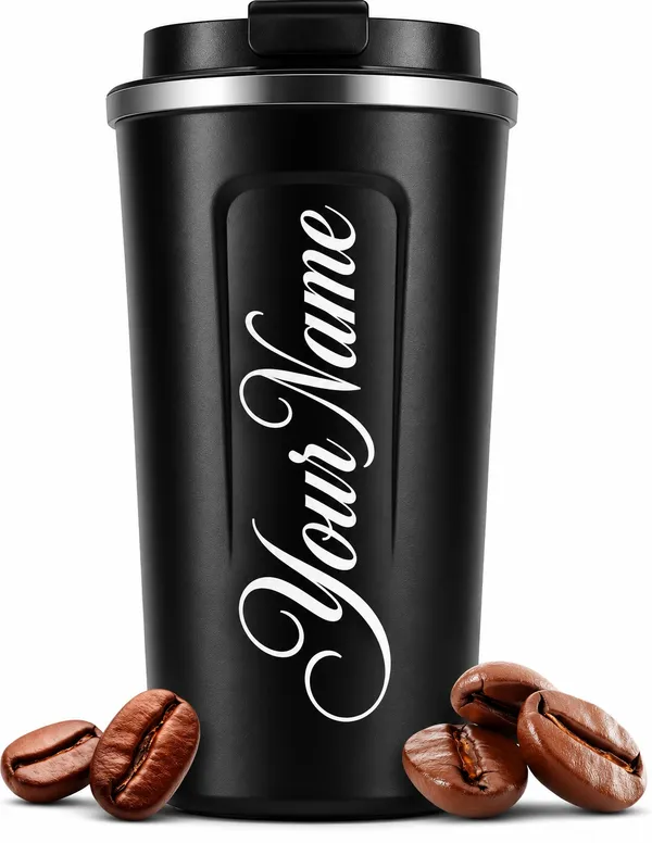 Black_Script_Print_Flip_Lid_Travel_Tumbler