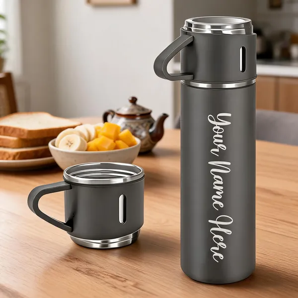 Stainless_Steel_Dark_Grey_Personalised_Name_Flask_Set_With_Cups_Pack_Of_3