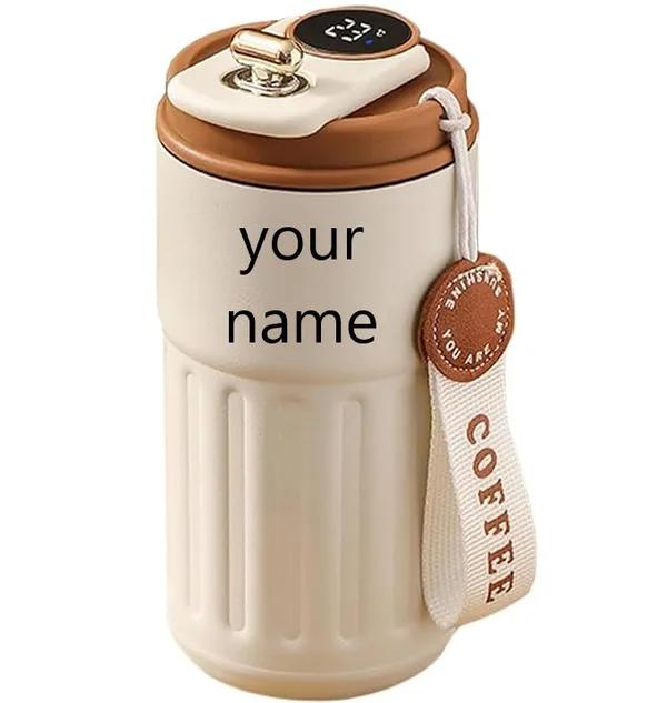 Cream_Digital_Display_Grip_Groove_Coffee_Tumbler