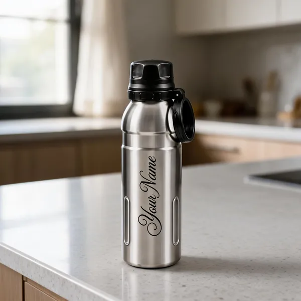 Stainless_Steel_Personalised_Water_Bottle_With_Black_Cap