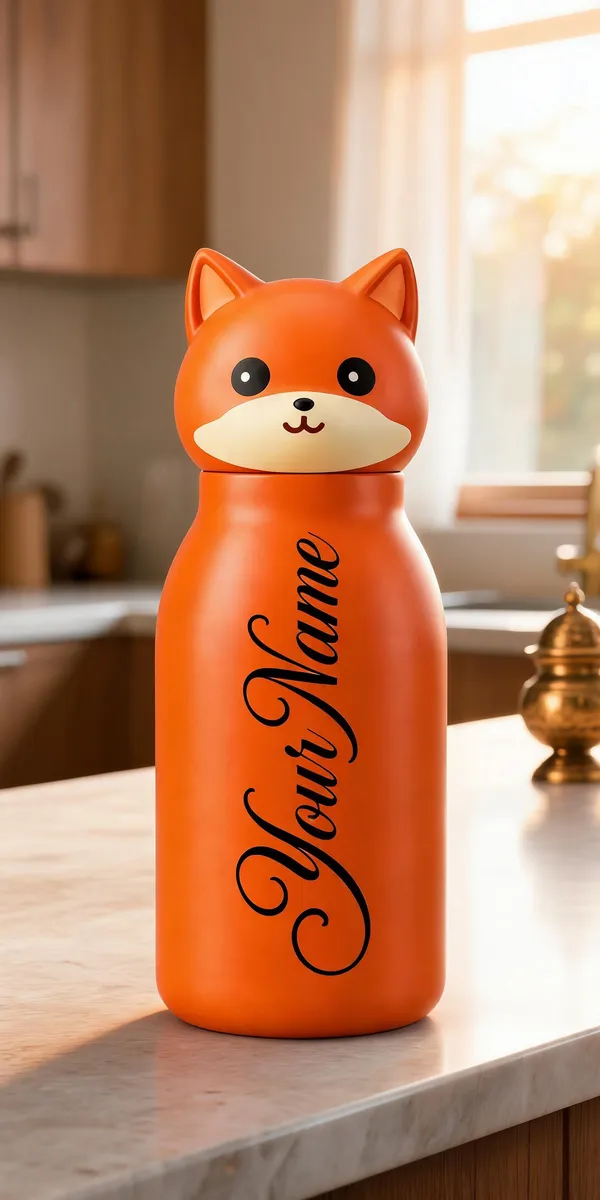 Orange_Fox_Character_Water_Bottle_For_Kids