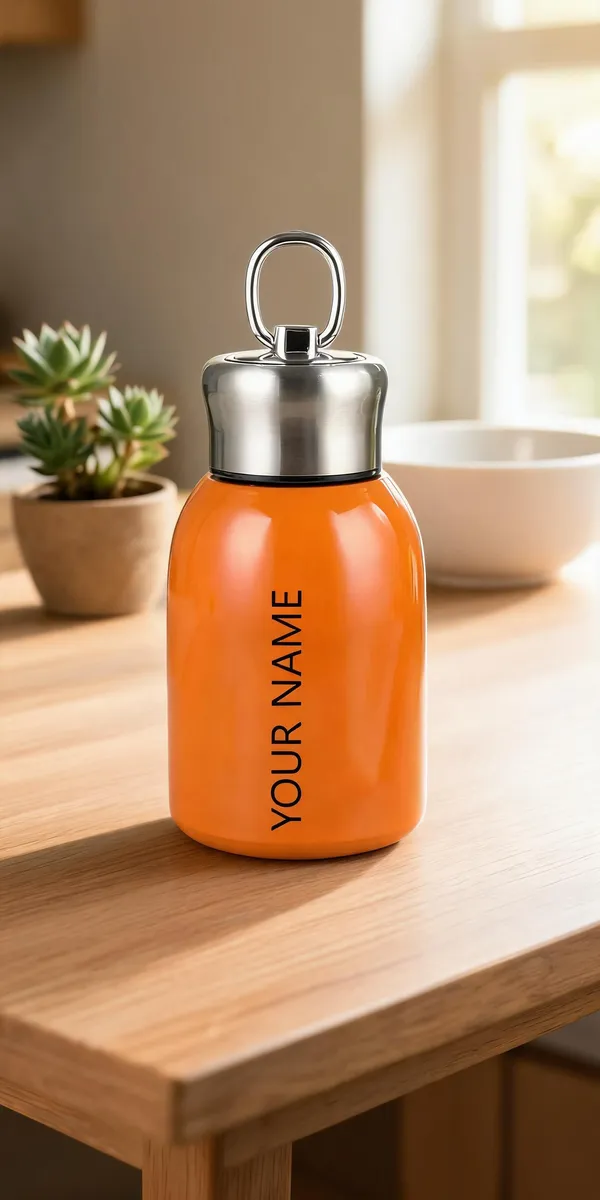 Orange_Personalised_Water_Bottle_With_Loop_Cap
