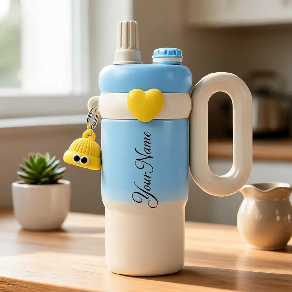 Blue_And_White_Handled_Character_Charm_Water_Bottle_For_Kids