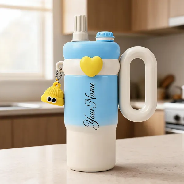 Blue_And_White_Handled_Character_Charm_Water_Bottle_For_Kids
