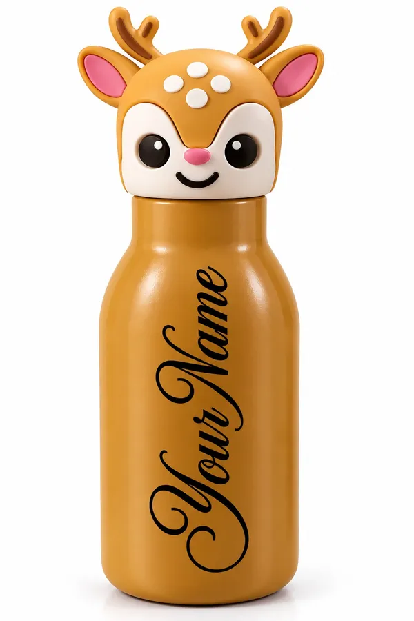 Brown_Deer_Character_Cap_Water_Bottle_For_Kids