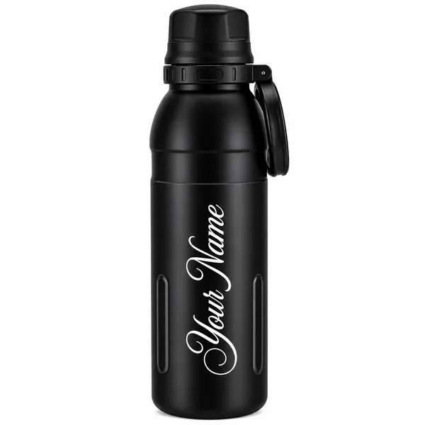 Black_Personalised_Water_Bottle_With_Side_Handle